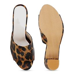 Misto Leopard Printed Block Heels image 4