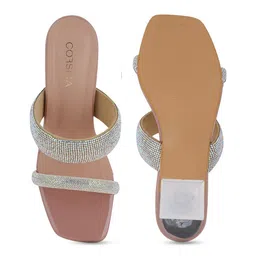 CORSICA Embellished Open Toe Block Heels image 4