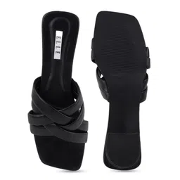 ELLE Cross Straps Open Toe Block heels image 4
