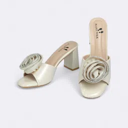 PLANET WALK Textured Party Block Mules image 3