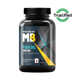 MuscleBlaze Omega 3 Fish Oil (1000 mg) with 180mg EPA and 120mg DHA,  30 capsules -7