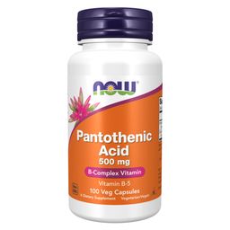 Now Pantothenic Acid (500 mg),  Unflavoured  100 capsules -19