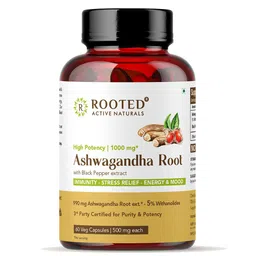 Rooted Active Naturals Ashwagandha Root with Black Pepper Extract, 60 veggie capsule(s)-image-98