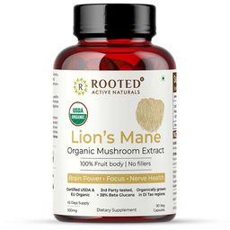 Rooted Active Naturals Lion's Mane Organic Mushroom Extract, 90 veggie capsule(s)-20