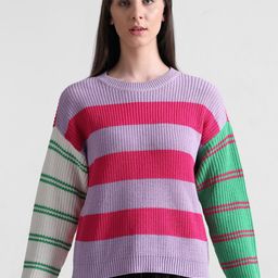 ONLY Onlpetra Ls Mix Striped Long Sleeves Acrylic Pullover-image-30
