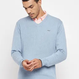 Duke Men Blue Pullover Sweater-image-91