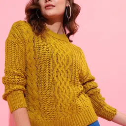 STREET 9 Women Mustard Pullover-image-20