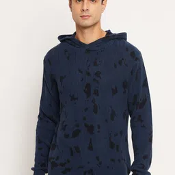 Club York Abstract Printed Hooded Acrylic Pullover Sweater-image-57