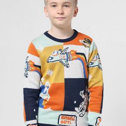 Jack & Jones Junior Boys Graphic Printed Round Neck Pure Cotton Pullover-picture-26