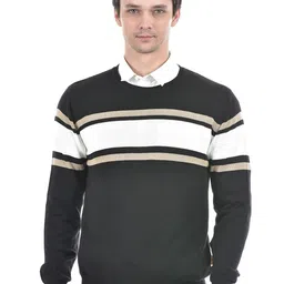 Numero Uno Striped Long Sleeves Cotton Pullover Sweater-image-38