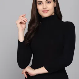 TANDUL Turtle Neck Long Sleeves Striped Pullover Sweater-image-38