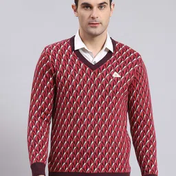 Monte Carlo Self Design V-Neck Pullover-image-19