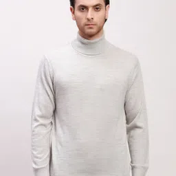 ColorPlus Mock Collar Long Sleeves Woollen Pullover Sweater-image-56
