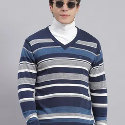 Monte Carlo Striped Woollen Pullover-image-64