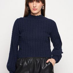 Madame Cable Knit Acrylic Pullover-image-13