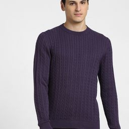Jack & Jones Cable Knit Cotton Pullover Sweaters-image-86