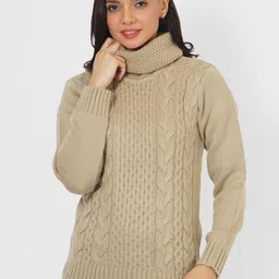 JoE Hazel Women Cable Knit  Acrylic Pullover-29