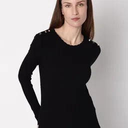 Vero Moda Round Neck Button Detail Ribbed Pullover-picture-14