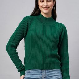 Club York Ribbed High Neck Acrylic Pullover-image-44