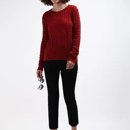 Tommy Hilfiger Round Neck Cotton Cable Knit Pullover Sweater-image-40