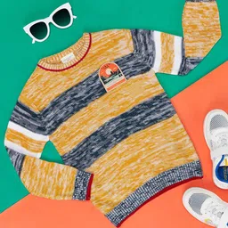 Pantaloons Junior Boys Colourblocked Ribbed Acrylic Pullover-image-27