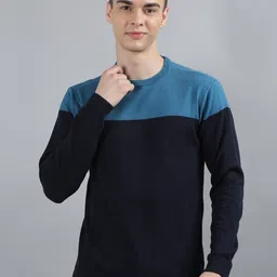 TIM PARIS Colourblocked Cotton Pullover Sweater-image-95
