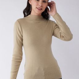 RVK Women Beige Pullover Sweater-image-89