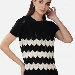 Chemistry Striped Self Designed Acrylic Pullover-image-44