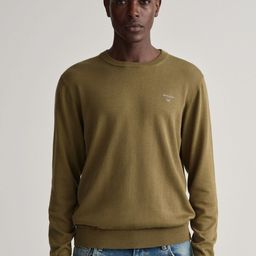 GANT Men Green Solid Pullover-image-100
