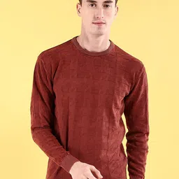 The Indian Garage Co Self Design Geometric Pullover Acrylic Sweater-image-11
