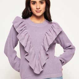 Club York Cable Knit Self Design Ruffled Acrylic Pullover Sweater-picture-16