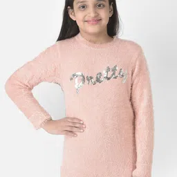 Crimsoune Club Girls Typography Longline Pullover Sweater-picture-16