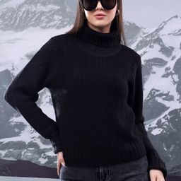 Kotty Women High Neck Pullover Sweater-image-97