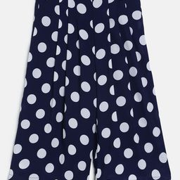 Peppermint Girls Navy Blue & White Printed Culottes-image-78