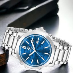 LORENZ Men Brass Embellished Dial & Bracelet Style Straps Analogue Multi Function Watch MK-4045R image 1