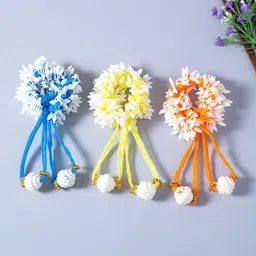 Golden Peacock Set of 3 Beaded Ponytail Holders-image-18