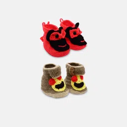 CHUTPUT Infant Kids Set Of 2 Hand Knitted Crochet Booties-51
