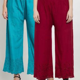 Miaz Lifestyle Women Pack Of 2 Palazzos-image-90