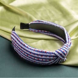 Jewelz Women White & Blue Stripes Hairband-image-63