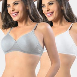 Sonari Pack Of 2 Grey & White Bra-13