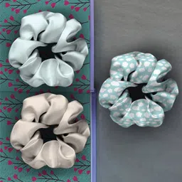 Ferosh Women Multi-coloured Set of 3 Ponytail Holders-image-80
