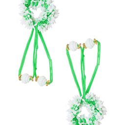 Golden Peacock Women Set Of 3 Multicoloured Ponytail Holders image 3