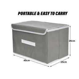 Kuber Industries Green & Grey 4 Pieces Self Design Foldable Drawer Organisers image 5