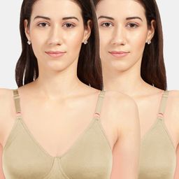 Sonari Nude-Coloured Set Of 2 Non Padded Seamless T-Shirt Bra-15