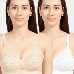 Sonari White & Nude-Coloured Bra-55