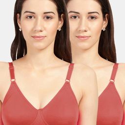 Sonari Orange Pack of 2 Non-Padded Non-Wired T-Shirt Bra-image-31