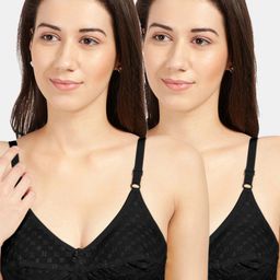 Sonari Black Pack of 2 Non Padded Bra-image-35