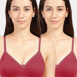 Sonari Pack of 2 Maroon Solid T-shirt Bras-image-27