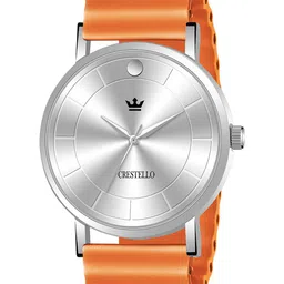 CRESTELLO Men Brass Dial & Bracelet Style Straps Analogue Function Watch CR-WHT028SLC-ORN-39