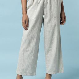 Aila Women Checked Mid-Rise Easy Wash Trouser-image-88